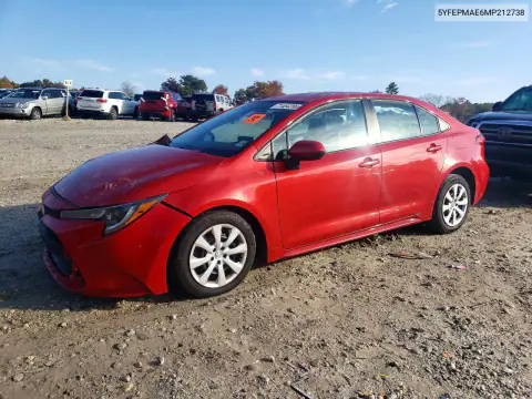 5YFEPMAE6MP212738 Toyota Corolla 2021 — повреждение Повреждения снизу, фото до ремонта