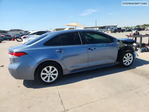 5YFEPMAE5MP172460 — 2021 Toyota Corolla, фото 3 с аукциона Copart, Передняя часть