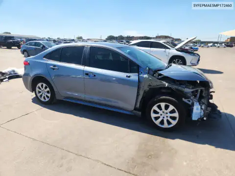5YFEPMAE5MP172460 — 2021 Toyota Corolla, фото 4 с аукциона Copart, Передняя часть