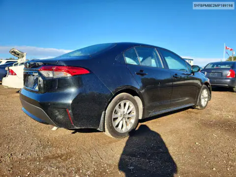 5YFBPMBE2MP189198 — 2021 Toyota Corolla, zdjęcie 3 z Copart, Zalanie