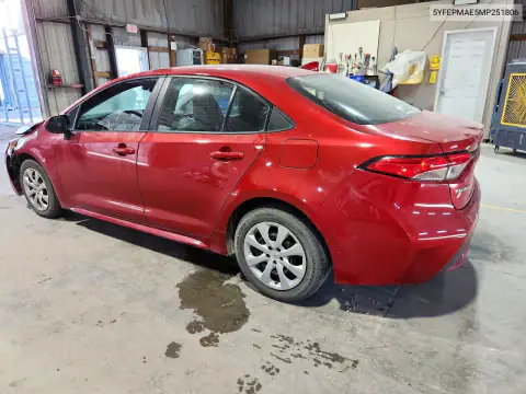 5YFEPMAE5MP251806 — 2021 Toyota Corolla, фото 2 с аукциона Copart, ПЕРЕДНЯЯ ЧАСТЬ