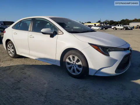 2021 Toyota Corolla Le VIN 5YFEPMAE6MP248400 фото 4