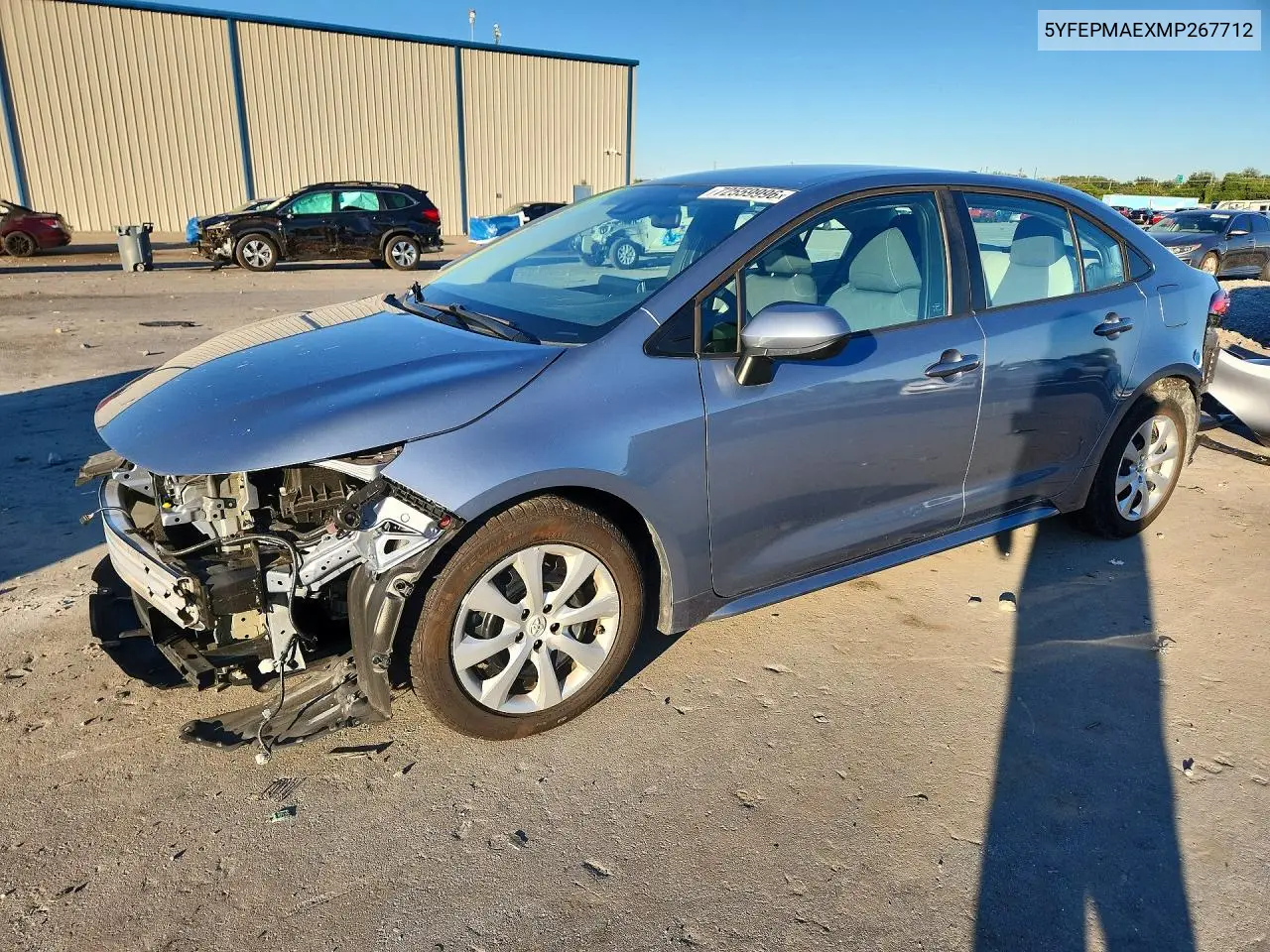 2021 Toyota Corolla Le VIN 5YFEPMAEXMP267712 фото 1