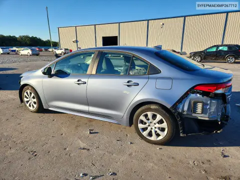 2021 Toyota Corolla Le VIN 5YFEPMAEXMP267712 фото 2