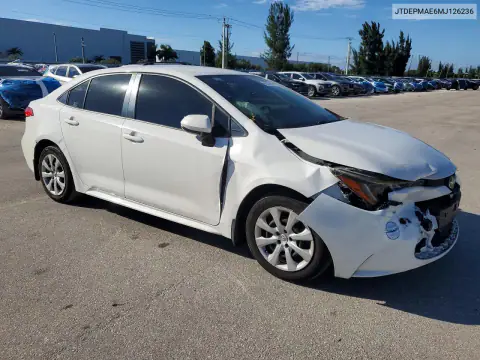 JTDEPMAE6MJ126236 — 2021 Toyota Corolla, photo 4 from Copart 26.10.2026, Front end