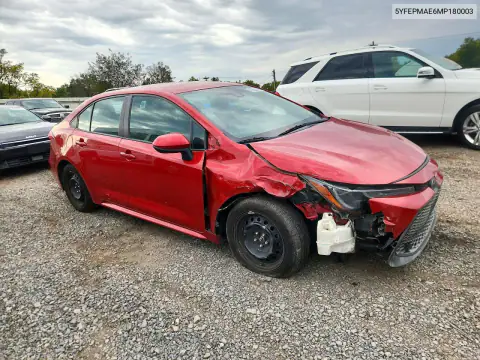5YFEPMAE6MP180003 — 2021 Toyota Corolla, фото 4 с аукциона Copart, Передняя часть