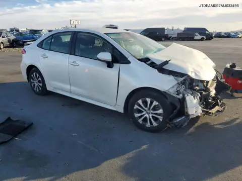 JTDEAMDE7MJ033495 — 2021 Toyota Corolla, წინა ნაწილი, ფოტოები შეკეთებამდე