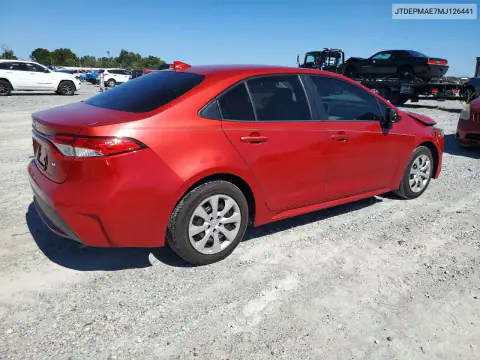 JTDEPMAE7MJ126441 — 2021 Toyota Corolla, photo 3 from Copart, Front end