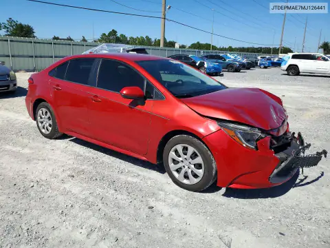 JTDEPMAE7MJ126441 — 2021 Toyota Corolla, photo 4 from Copart, Front end