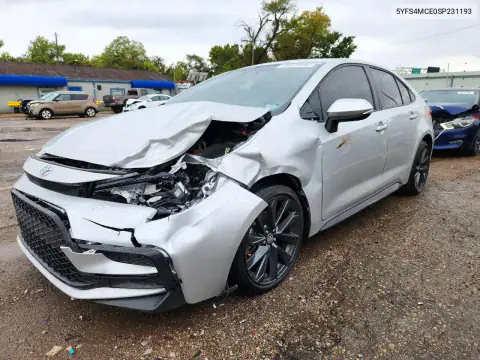 5YFS4MCE0SP231193 — 2025 Toyota Corolla, წინა ნაწილი, ფოტოები შეკეთებამდე