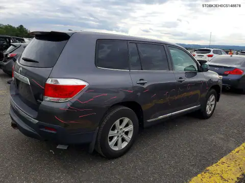 5TDBK3EH0CS148878 — 2012 Toyota Highlander, фото 3 с аукциона Copart, Боковая часть