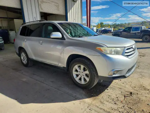 5TDBK3EHXCS142716 — 2012 Toyota Highlander, photo 4 from Copart, Side
