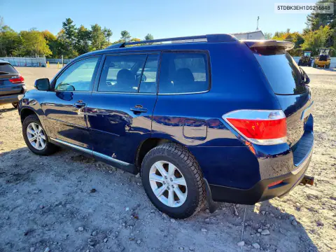 5TDBK3EH1DS216848 — 2013 Toyota Highlander, photo 2 from Copart 27.10.2026, Mechanical damage