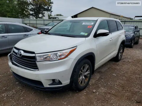 2015 Toyota Highlander Le Plus VIN 5TDBKRFH6FS206885 фото 1