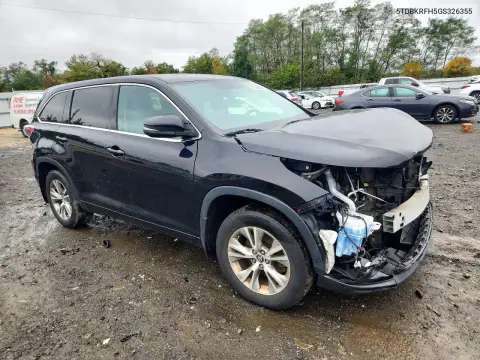 5TDBKRFH5GS326355 — 2016 Toyota Highlander, photo 4 from Copart, Front end