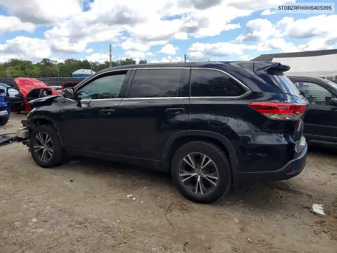 2017 Toyota Highlander Le VIN 5TDBZRFH0HS405395 фото 2