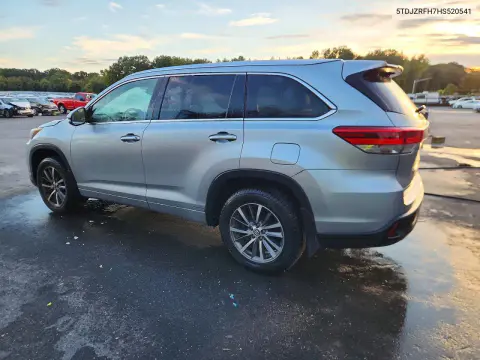 2017 Toyota Highlander Xle VIN 5TDJZRFH7HS520541 фото 2