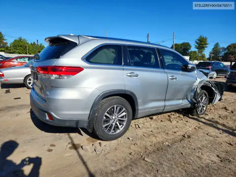 2017 Toyota Highlander Xle VIN 5TDJZRFHXHS470511 фото 3