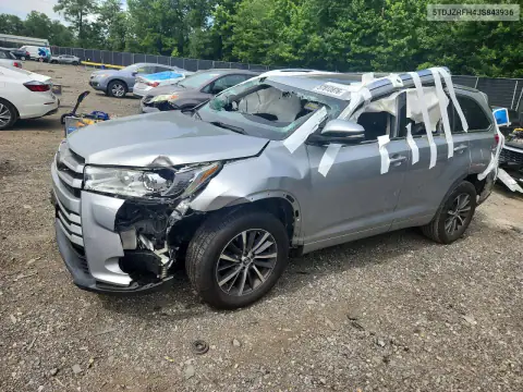 5TDJZRFH4JS843936 — 2018 Toyota Highlander, Повреждения со всех сторон, фото до ремонта