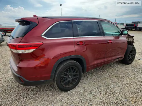 5TDKZRFH0JS535974 — 2018 Toyota Highlander, фото 3 с аукциона Copart 20.10.2026, ПЕРЕДНЯЯ ЧАСТЬ