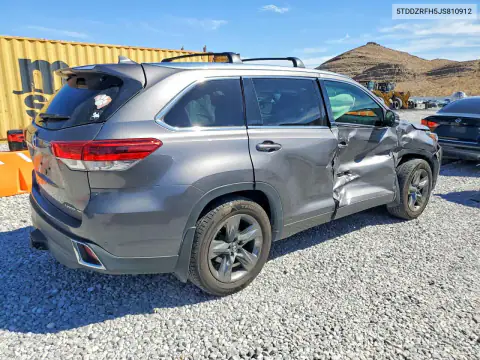 5TDDZRFH5JS810912 — 2018 Toyota Highlander, ფოტო 3, Copart, გვერდითი ნაწილი