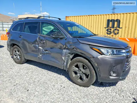 5TDDZRFH5JS810912 — 2018 Toyota Highlander, ფოტო 4, Copart, გვერდითი ნაწილი