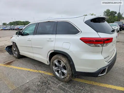 5TDDZRFH3JS912791 — 2018 Toyota Highlander, фото 2 с аукциона Copart, ПЕРЕДНЯЯ ЧАСТЬ