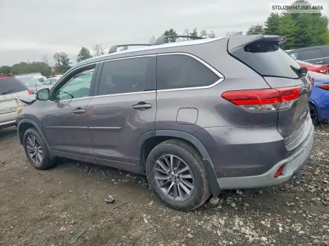 5TDJZRFH7JS814656 — 2018 Toyota Highlander, ფოტო 2, Copart, წინა ნაწილი