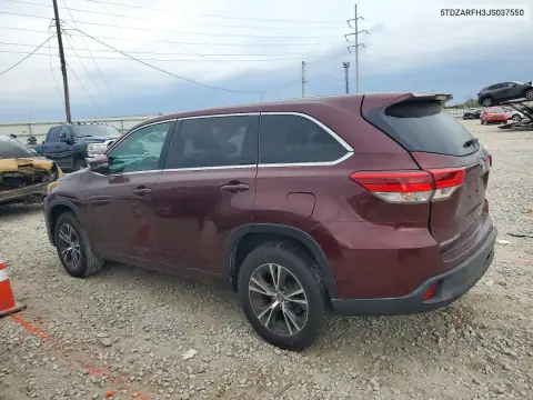 5TDZARFH3JS037550 — 2018 Toyota Highlander, фото 2 з Copart, Передня частина