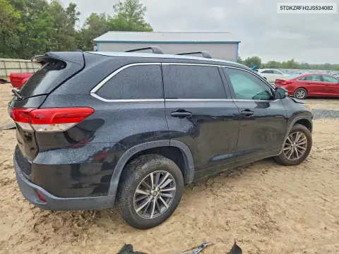 5TDKZRFH2JS534082 — 2018 Toyota Highlander, photo 3 from Copart 23.10.2026, Front end