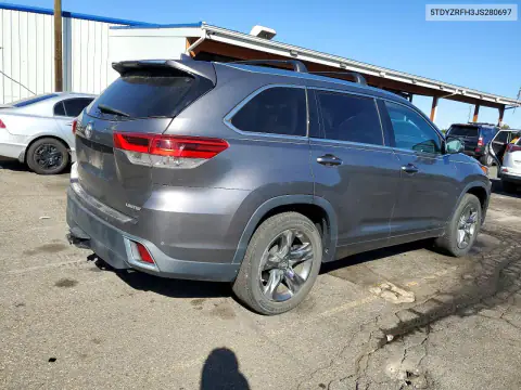 5TDYZRFH3JS280697 — 2018 Toyota Highlander, фото 3 с аукциона Copart 15.10.2026, Боковая часть