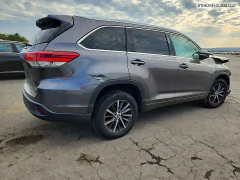 5TDKZRFHXJS541247 — 2018 Toyota Highlander, photo 3 from Copart, Front end