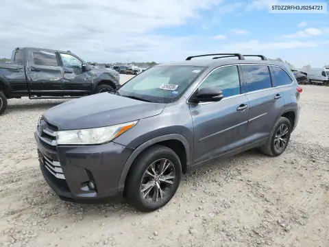 5TDZZRFH3JS254721 — 2018 Toyota Highlander, Drobne wgniecenia i rysy, zdjęć przed naprawą