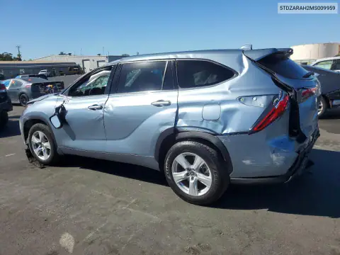 5TDZARAH2MS009959 — 2021 Toyota Highlander, ფოტო 2, Copart 19.10.2026, გადაბრუნება