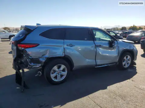 5TDZARAH2MS009959 — 2021 Toyota Highlander, ფოტო 3, Copart 19.10.2026, გადაბრუნება