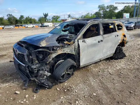 5TDGZRBH0MS537305 — 2021 Toyota Highlander, ხანძარი, ფოტოები შეკეთებამდე