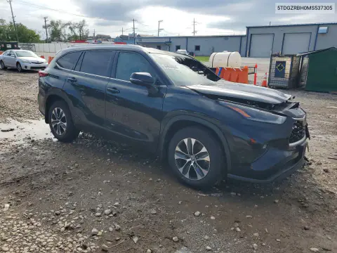 5TDGZRBH0MS537305 — 2021 Toyota Highlander, фото 4 с аукциона Copart, Пожар