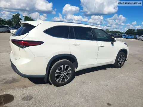 5TDHZRBH2MS552361 — 2021 Toyota Highlander, zdjęcie 3 z Copart 03.11.2026, Drobne wgniecenia i rysy
