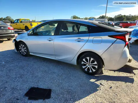 JTDL9MFUXM3028588 — 2021 Toyota Prius, photo 2 from Copart, Rear end
