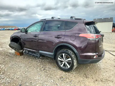 2T3RFREV0HW604203 — 2017 Toyota RAV4, ფოტო 2, Copart, წინა ნაწილი
