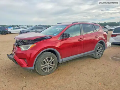 2T3ZFREV3JW429998 Toyota RAV4 2018 — uszkodzenie Przód, zdjęcie przed naprawą