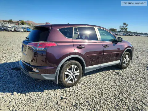 2T3ZFREV1JW438747 — 2018 Toyota RAV4, ფოტო 3, Copart, უკანა ნაწილი