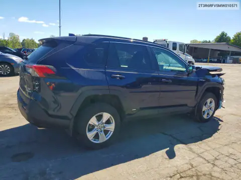 2021 Toyota Rav4 Hybrid Xle VIN 2T3R6RFV5MW010571 фото 3