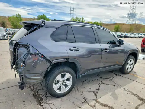 2T3P1RFV1MC236260 — 2021 Toyota RAV4, photo 3 from Copart, Rear end