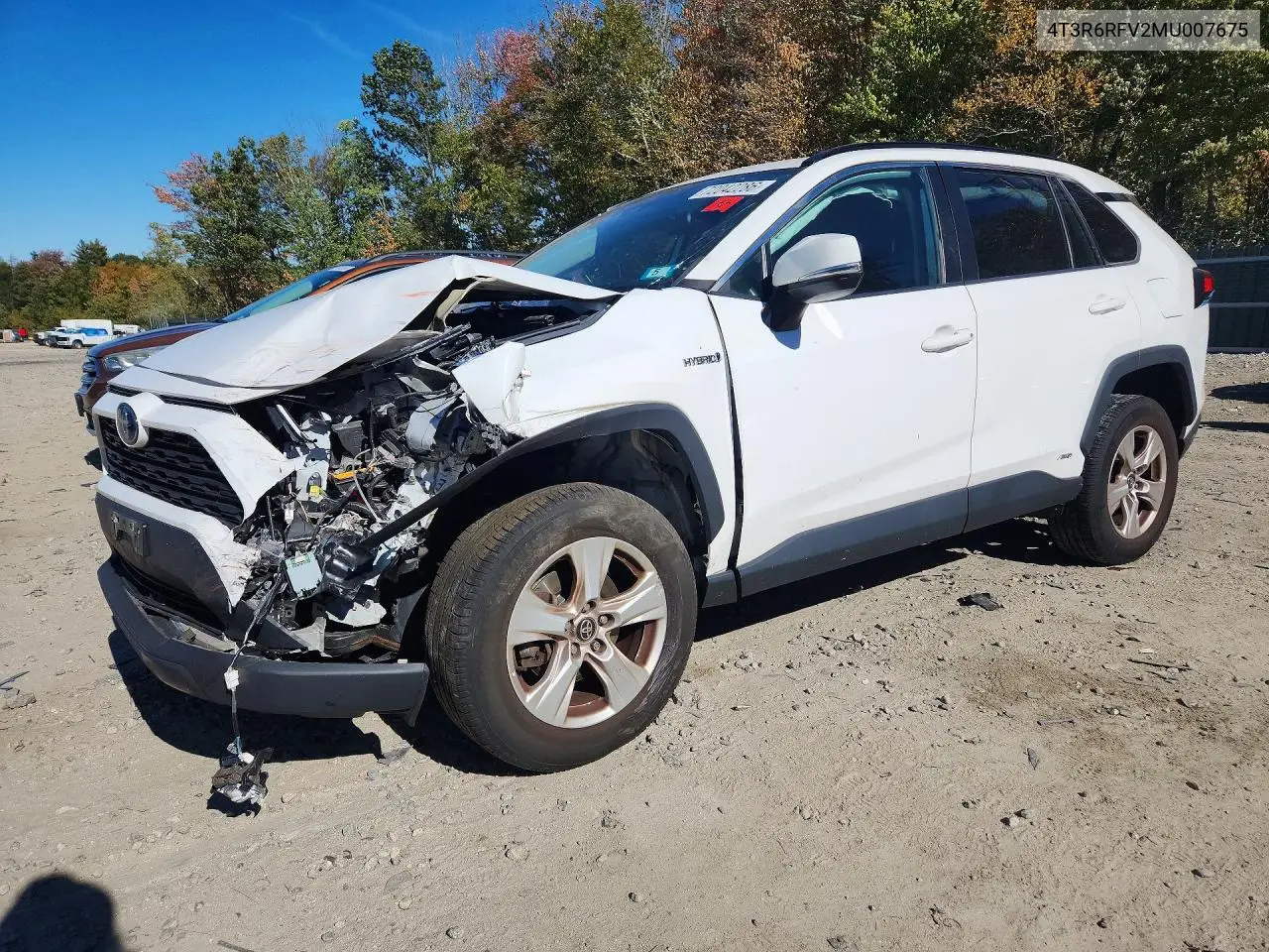 2021 Toyota Rav4 Hybrid Xle VIN 4T3R6RFV2MU007675 фото 1