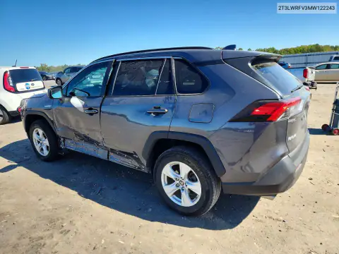 2T3LWRFV3MW122243 — 2021 Toyota RAV4, фото 2 с аукциона Copart, Боковая часть