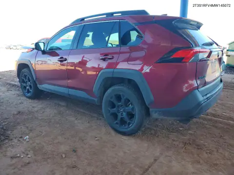 2T3S1RFV4MW145072 — 2021 Toyota RAV4, photo 2 from Copart, Front end