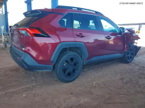 2T3S1RFV4MW145072 — 2021 Toyota RAV4, photo 3 from Copart, Front end