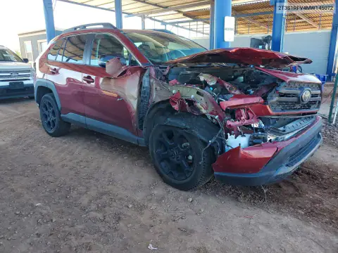 2T3S1RFV4MW145072 — 2021 Toyota RAV4, photo 4 from Copart, Front end