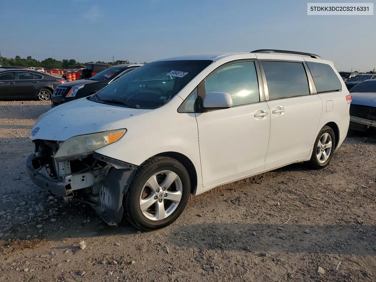 5TDKK3DC2CS216331 Toyota Sienna 2012 — повреждение Передняя часть, фото до ремонта